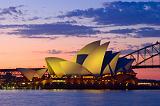 The Opera House at sunset, Sydney, New South Wales, Australia
